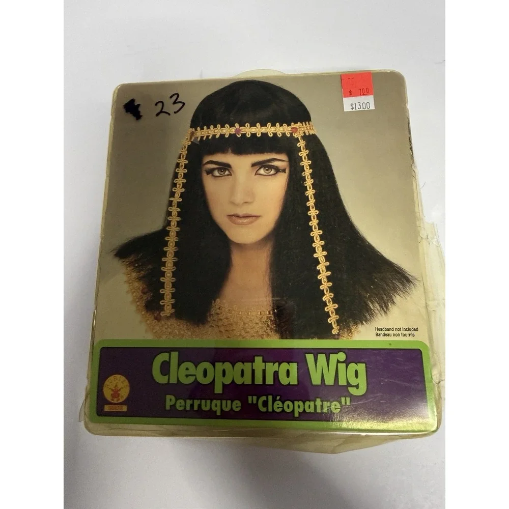 New Egyptian Queen Pharaoh Cleopatra Wig and Headband H-3